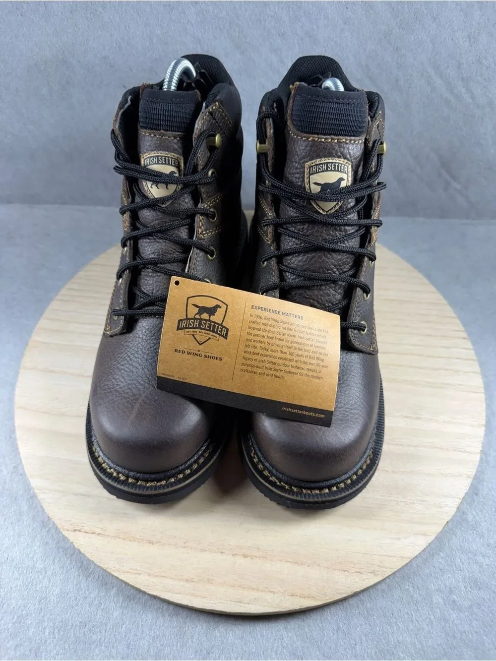 Irish Setter Kittson Work Boots Brown Leather Slip Resistant 83663 Mens Sz 9 D